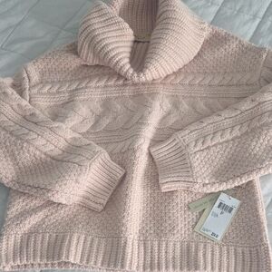 Elie Tahari Soft Pink Cowl Neck Sweater NWT